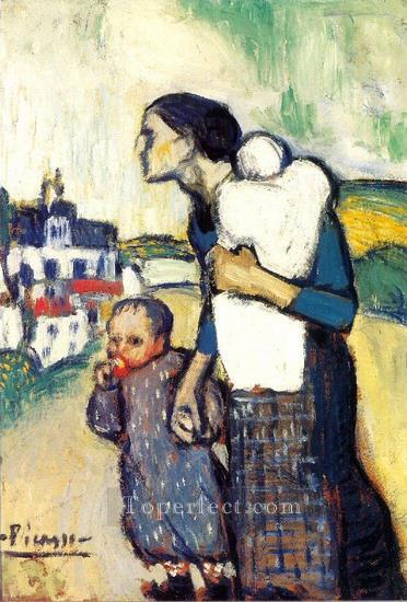Mere et enfant 2 1905 Cubist Oil Paintings